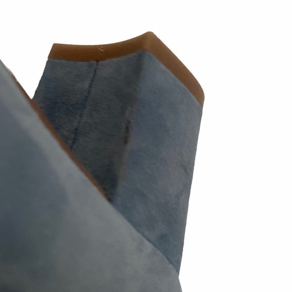 Stuart Weitzman Arkymid Block Heeled Loafers in Jean Suede - Picture 11 of 11